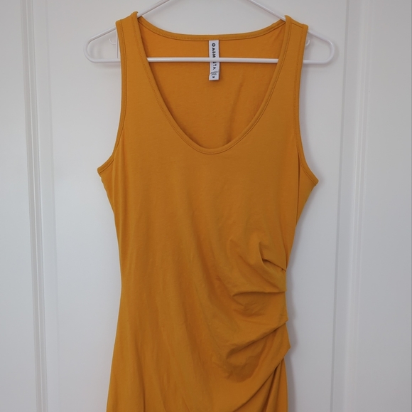 ATHLETA Della Dress Fitted Tank Tee Dress Abyssinian Yellow size Medium - Picture 10 of 11